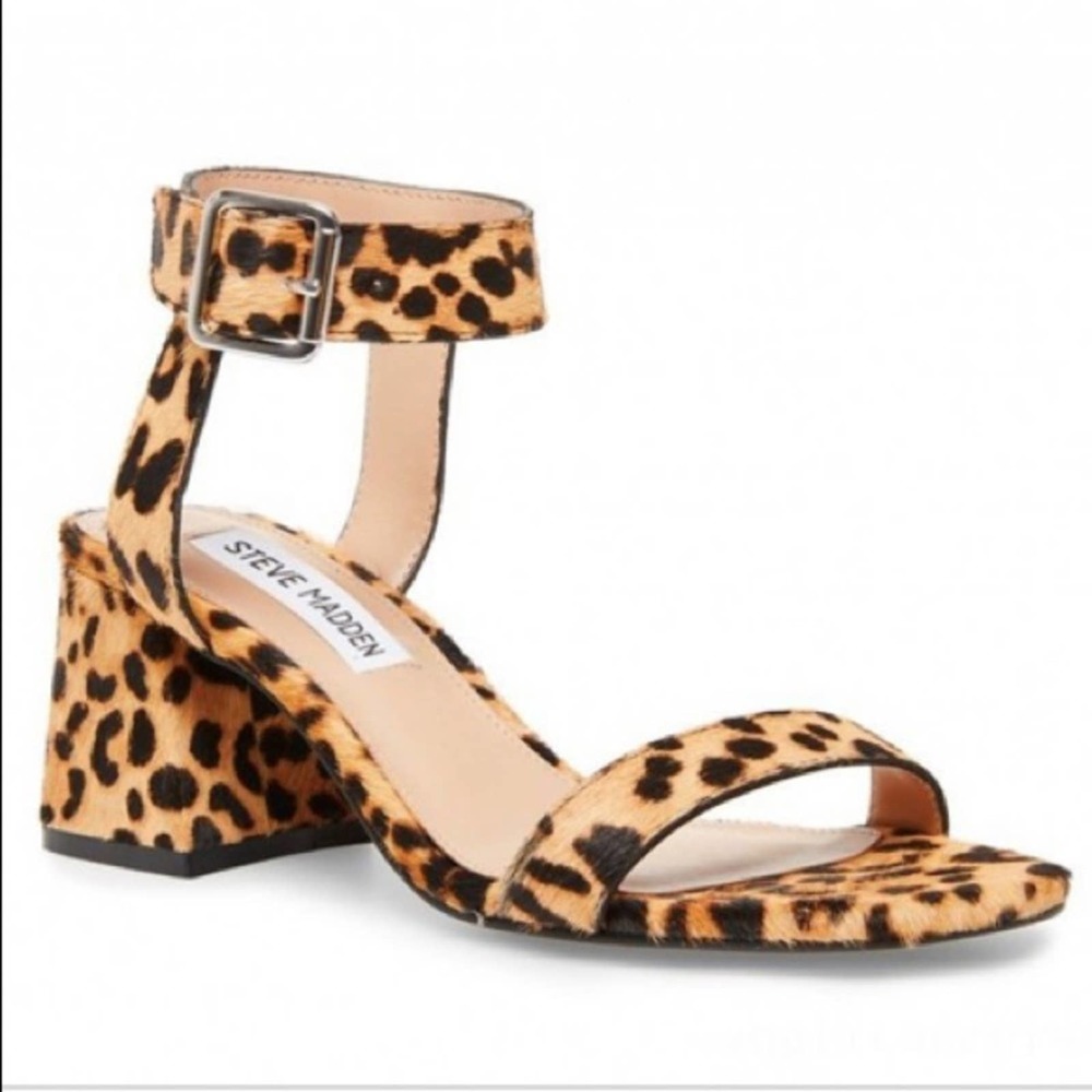 Steve Madden Nolita Leopard Print Block Heel
